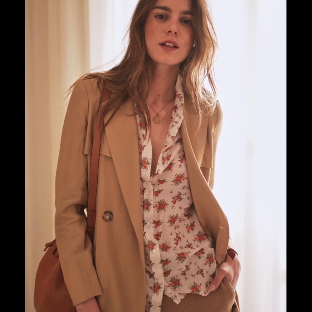 Sézane Oprah Trench Coat - Picture 1 of 10